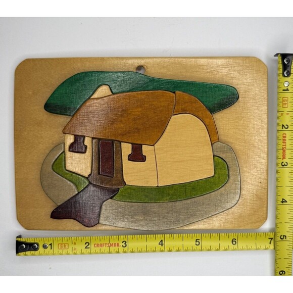 Walsh Craft Ltd Puckane 3D Wood Art Plaque Thatched Cottage Tipperary Ireland - Picture 5 of 7
